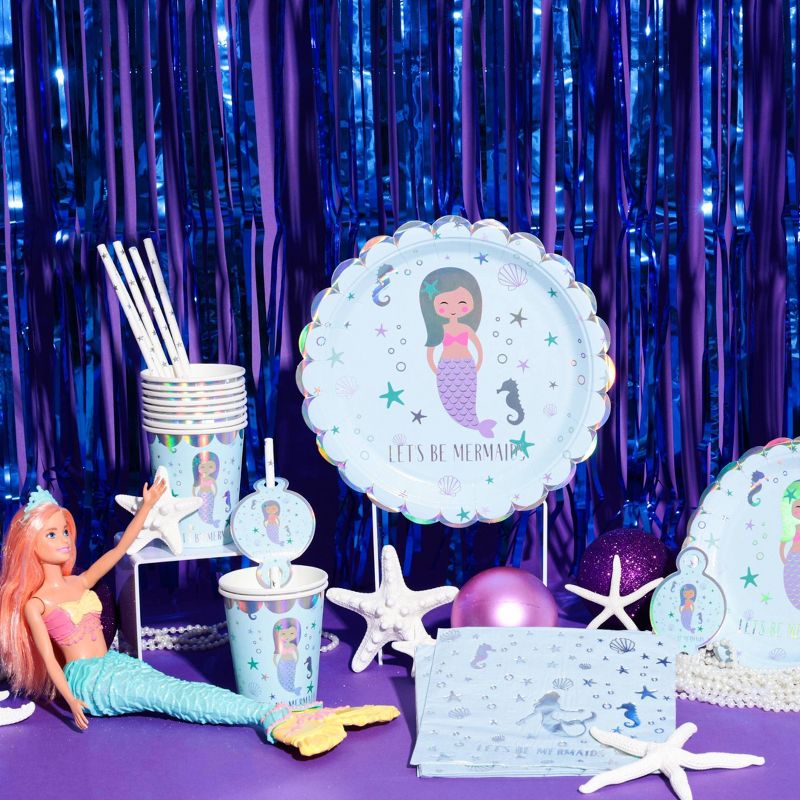 91pc Mermaid Party Supplies Great Value Essential Dash Kit