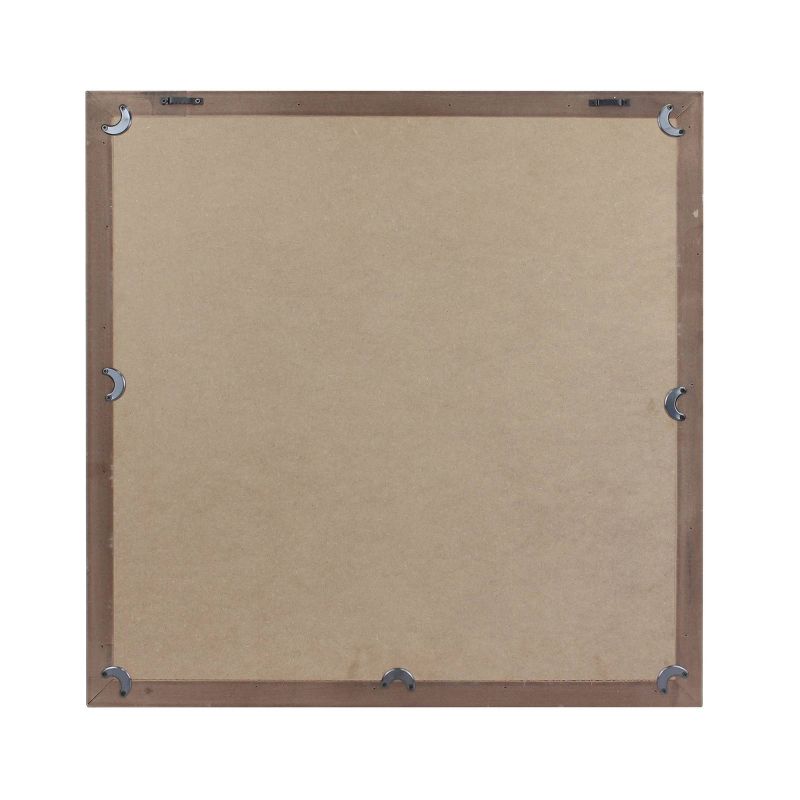 23.5" x 23.5" Rustic 9-Panel Window Pane Decorative Wall Mirror White - Stonebriar Collection