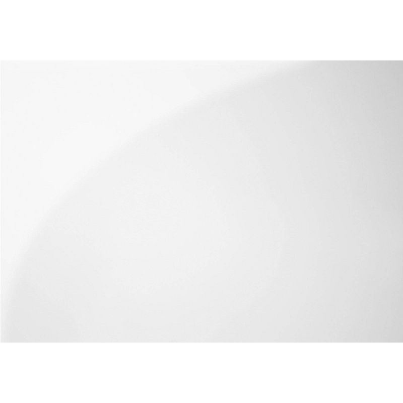 Tempered Glass Computer Desk - Glossy White - EveryRoom