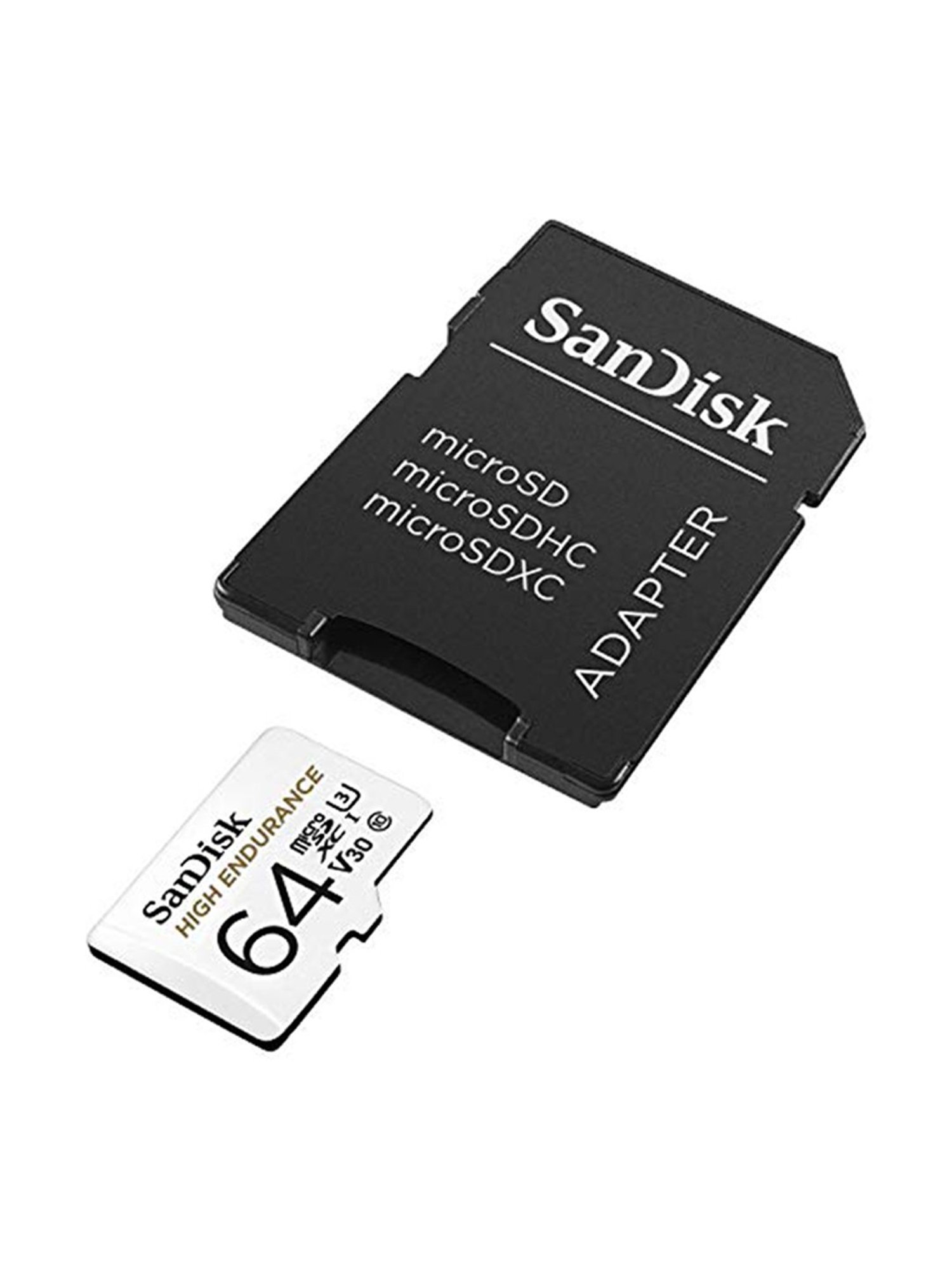 SanDisk 64GB High Endurance Video MicroSDXC Card with Adapter (White)