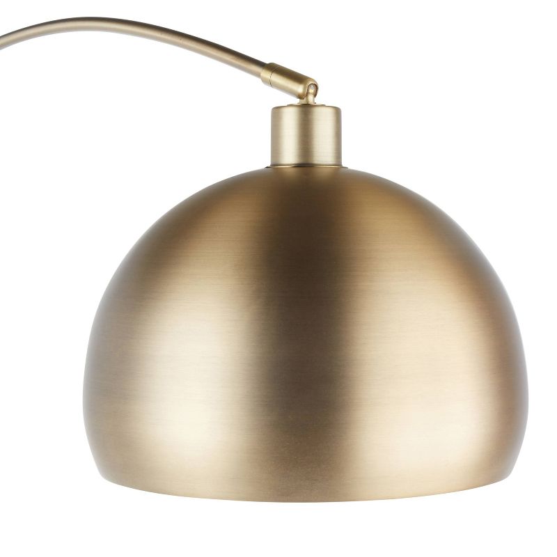 Marble and Metal March Contemporary Floor Lamp Gold (Includes LED Light Bulb) - LumiSource