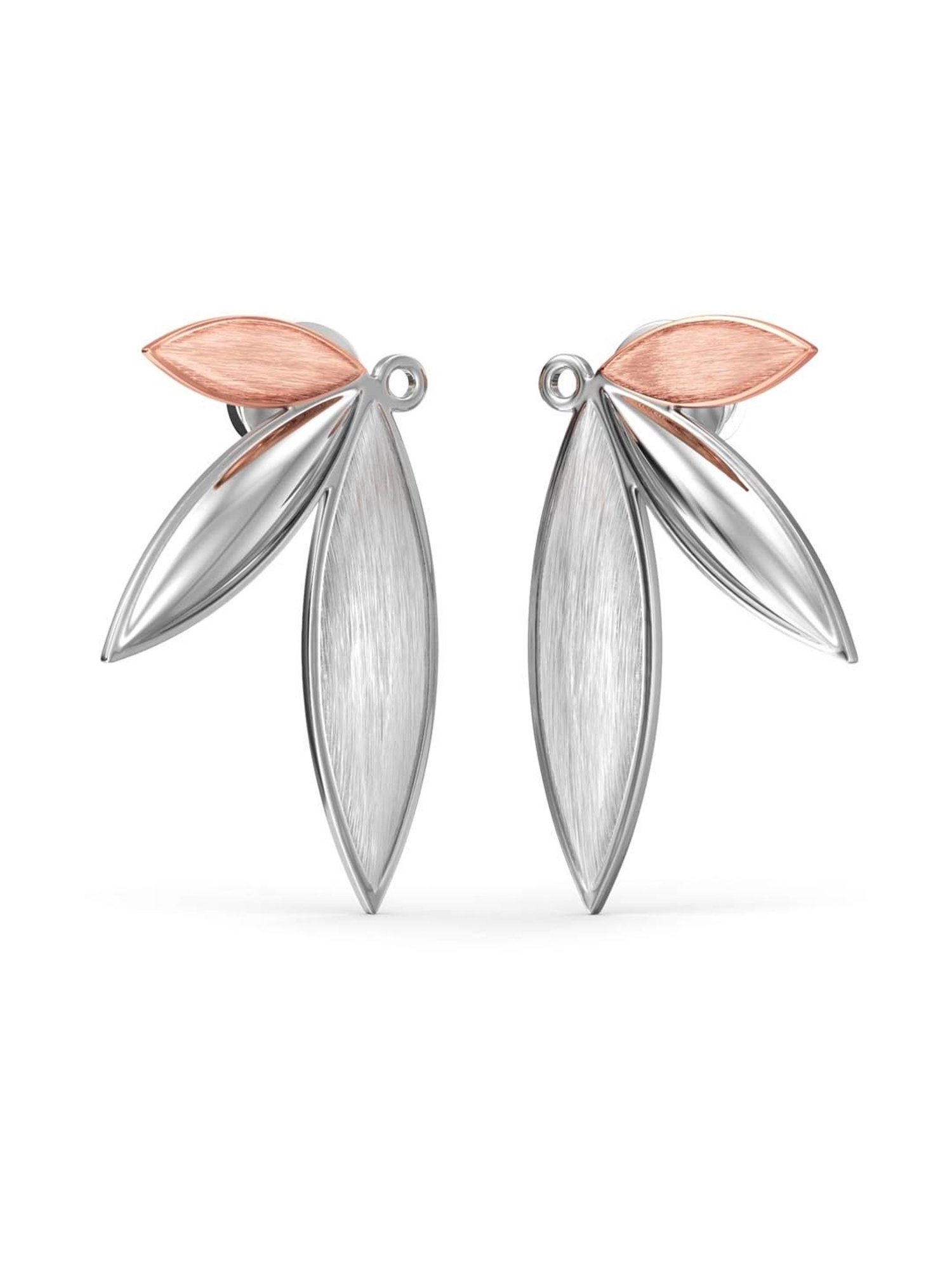 Joyalukkas 950 Platinum Organic  Flower Earrings
