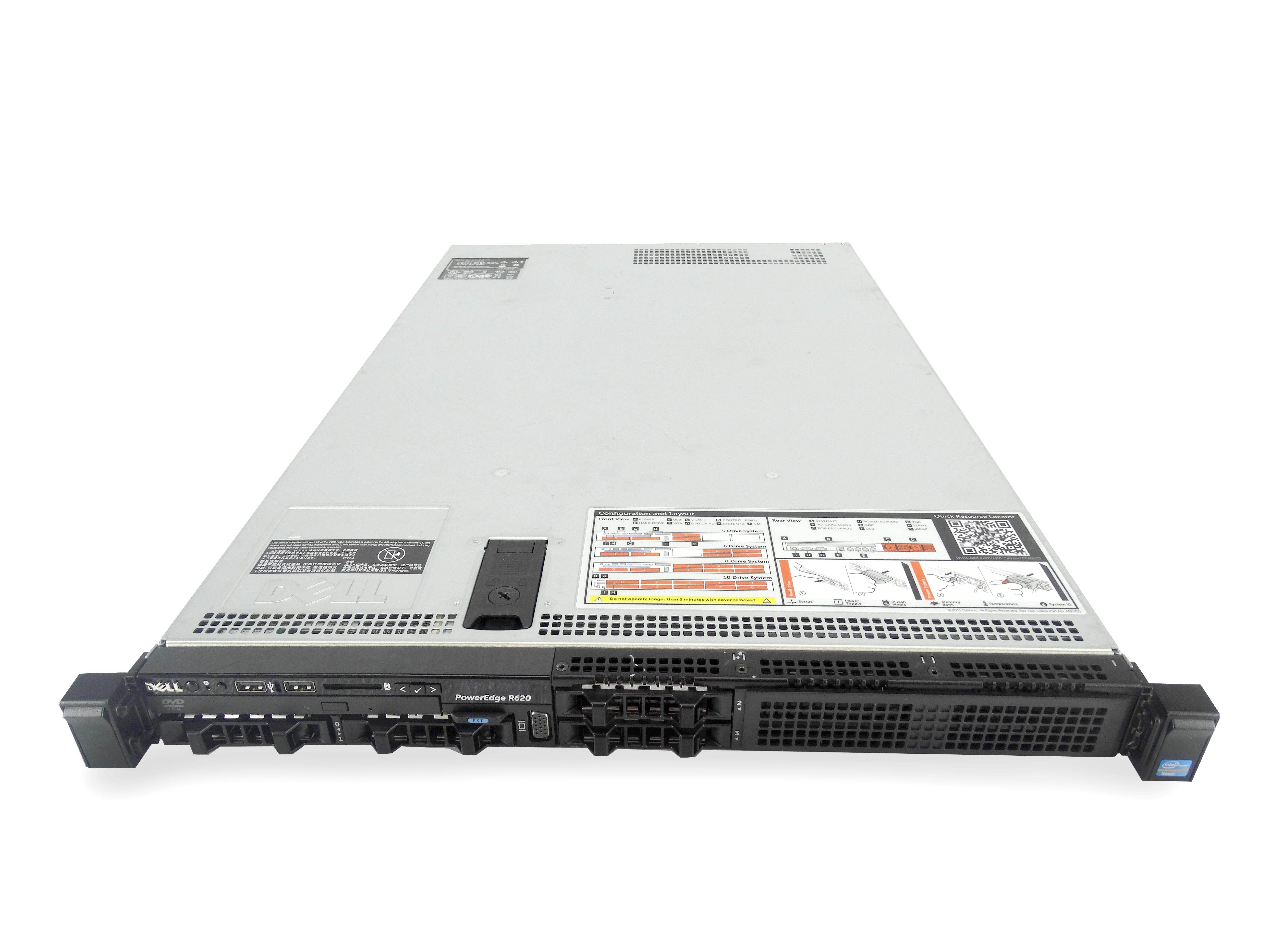 Dell PowerEdge R620 4 Bay 2x E5-2690V2 3.0GHz 10C 16GB H310 4x 300GB 10K