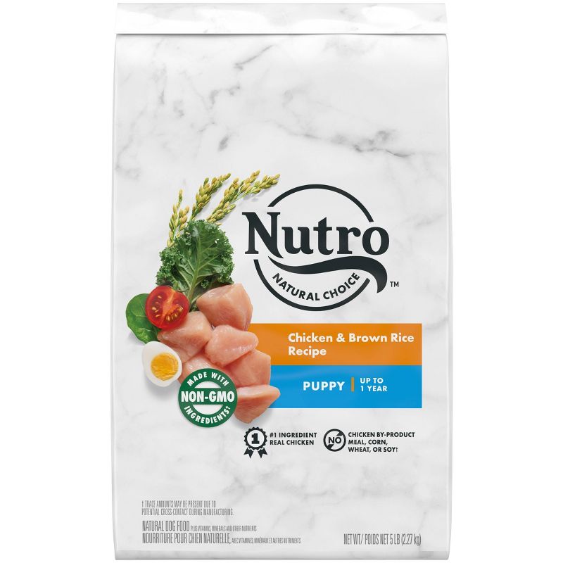 NUTRO NATURAL CHOICE Puppy Chicken & Brown Rice Recipe Dry Dog Food - 5lbs