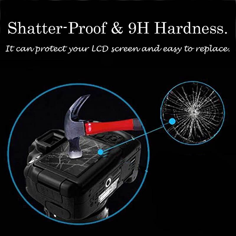 Rebel T7 T6 T5 Screen Protector  Tempered Glass LCD Compatible for Canon EOS 1500D 1300D 1200D Protive Film Cover 3 Pack 9H 03mm UltraThin AntiScrach AntiFingerprint AntiBubble AntiWater 2Hot Shoe Co