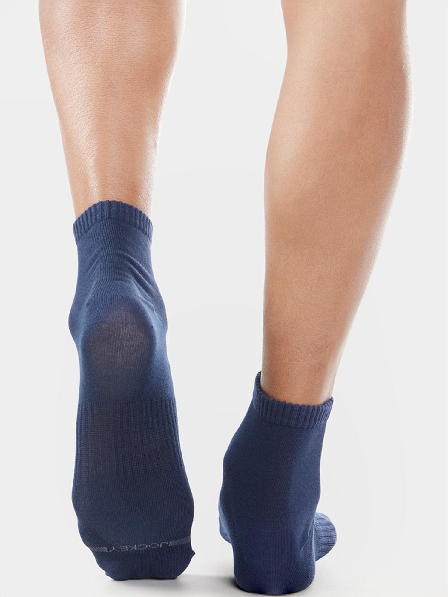 Jockey 7106 Navy & Blue Stretch Cotton Ankle Length Socks with Stay Fresh Treatment - Pack of 2
