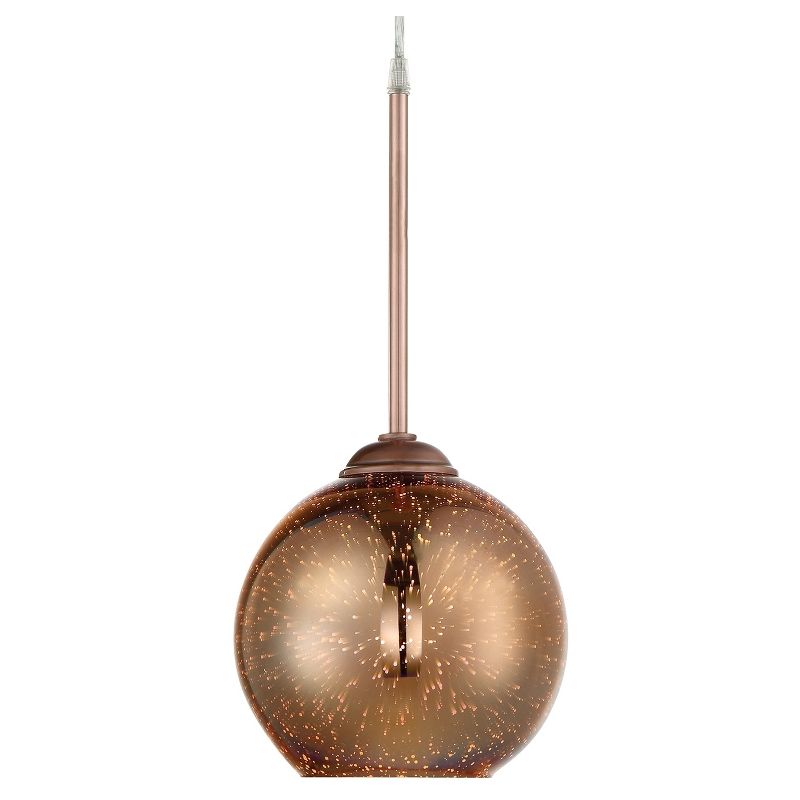 15" Spacey 1 Light Mini Glass Pendant Copper/Optic Space Glass Shade - Varaluz