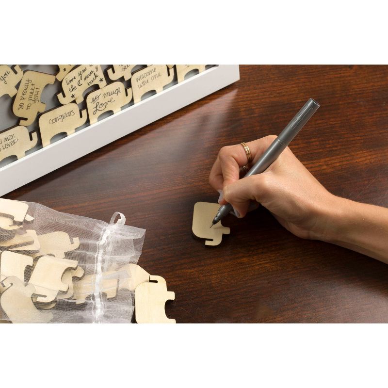 Pearhead Little Wishes Signature Guestbook Photo Frame - Gray/White