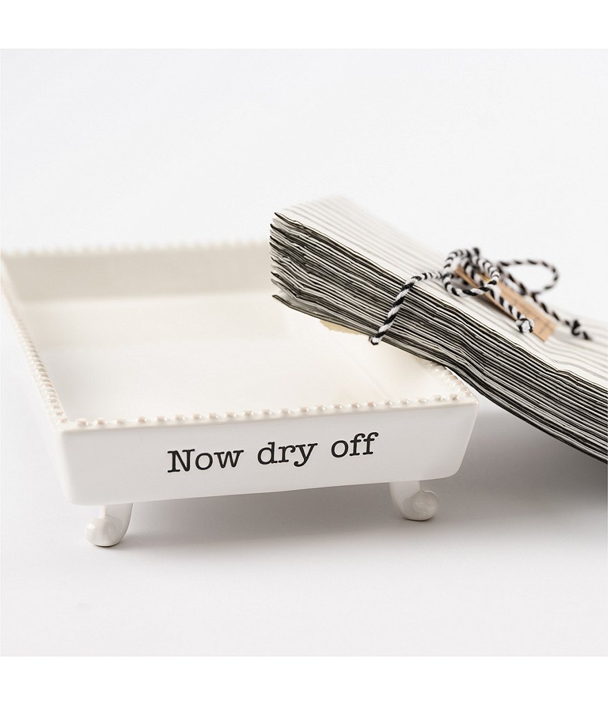 Gourmet Basics by Mikasa Avilla Picnic Plate Napkin and Flatware Storage Caddy with Paper Towel Holder