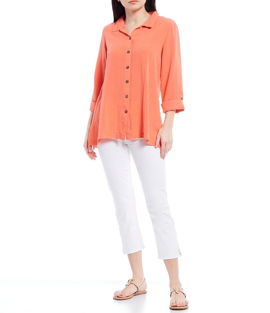 JEN7 by 7 for All Mankind Slit Hem Capri Jeans