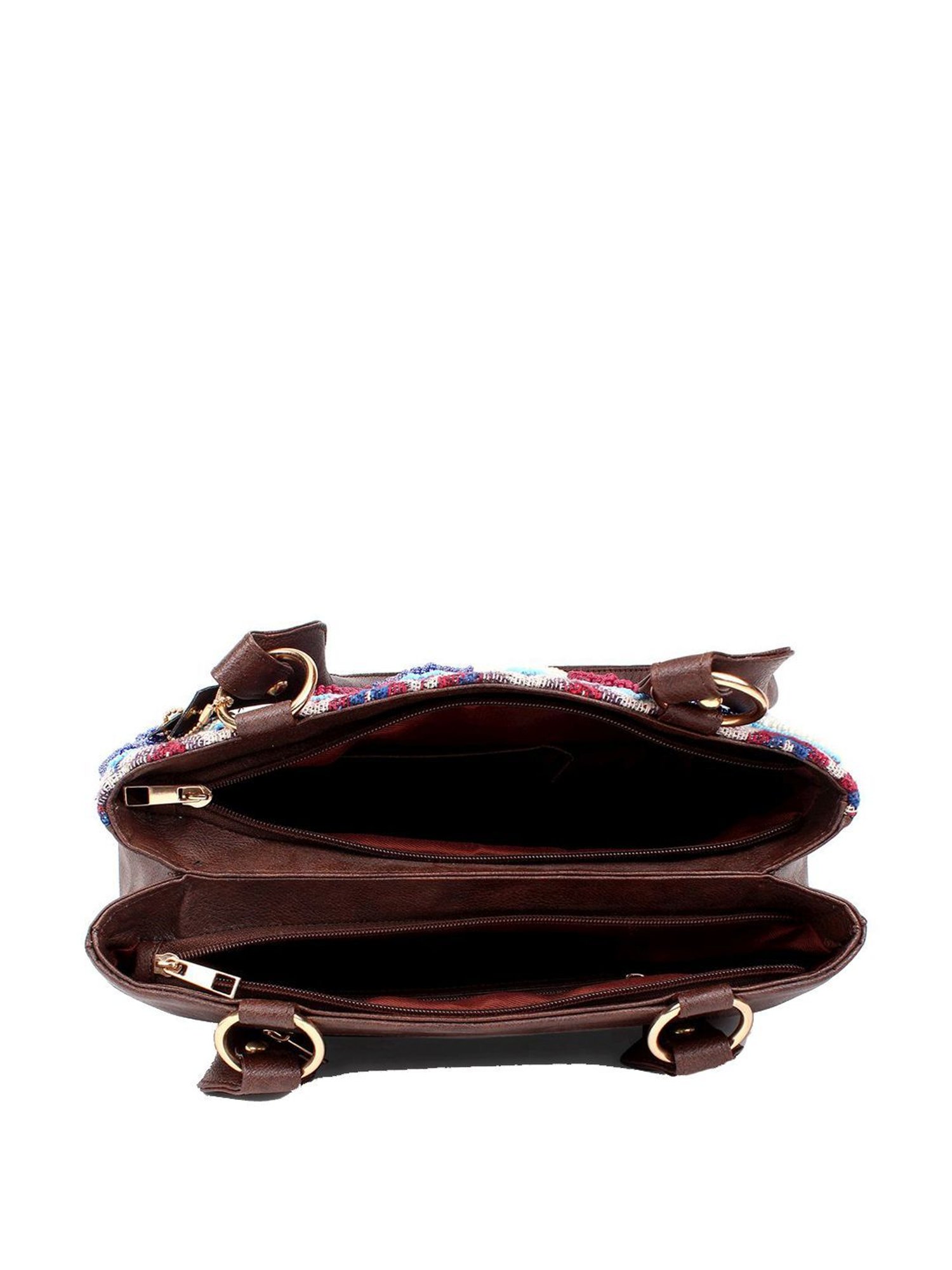 Spice Art Brown Embellished Large Shoulder Bag