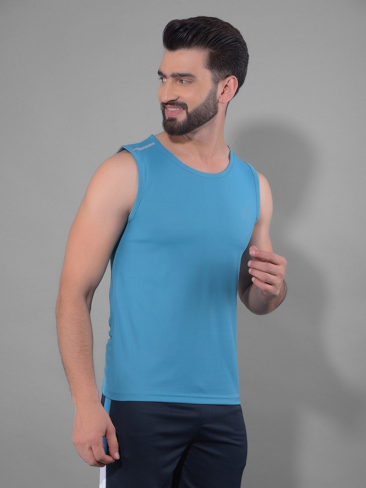 Force NXT Multicolored Regular Fit Gym Vest - Pack Of 5