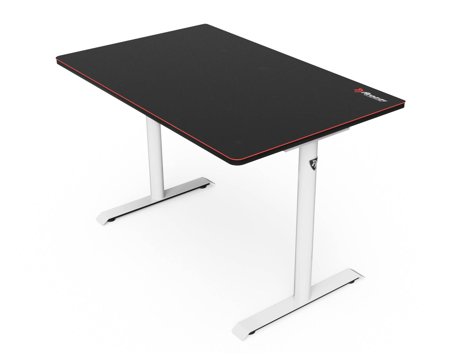Arozzi Arena Leggero Gaming Desk with Full Surface Mousepad - White