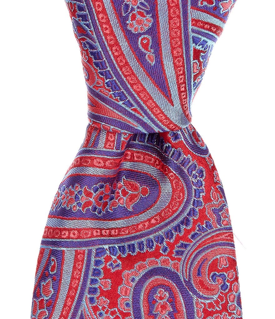 Cremieux Lodi Paisley Print Traditional 3 1/4#double; Silk Tie