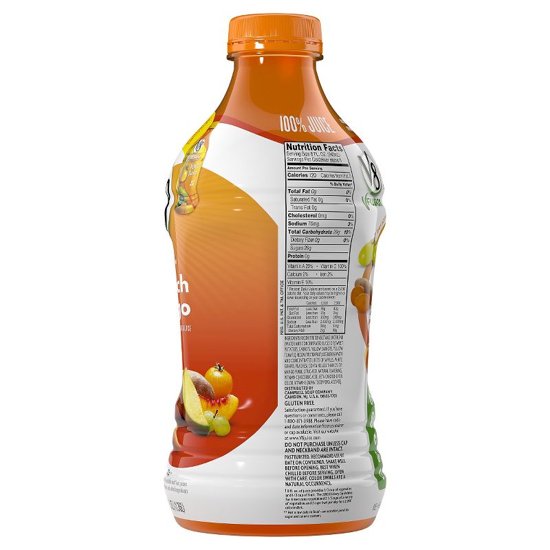 V8 V-Fusion Peach Mango Fruit & Vegetable Juice - 46 fl oz Bottle