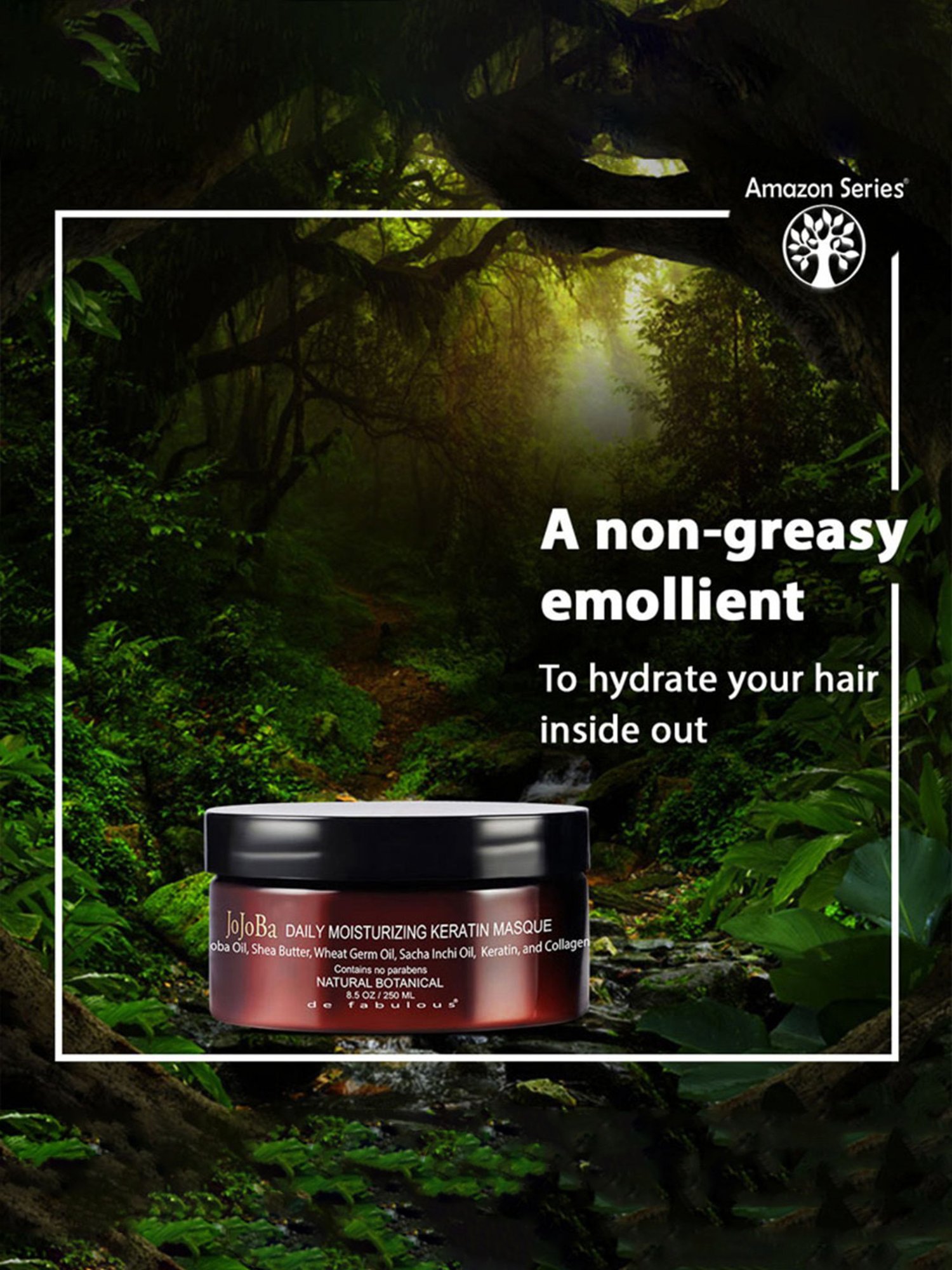 Amazon Series Jojoba Daily Moisturizing Keratin Masque - 250 ml