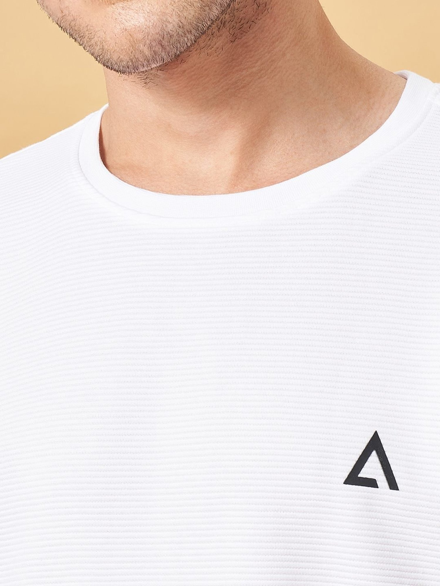 Street 808 by Pantaloons Snow White Regular Fit T-Shirt