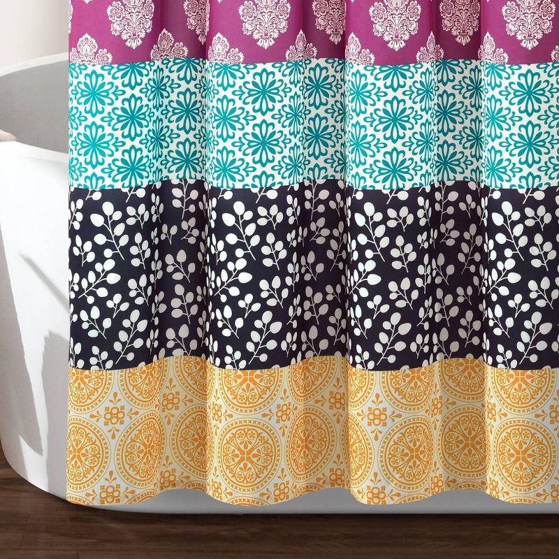 Bohemian Striped Shower Curtain Orange - Lush Décor