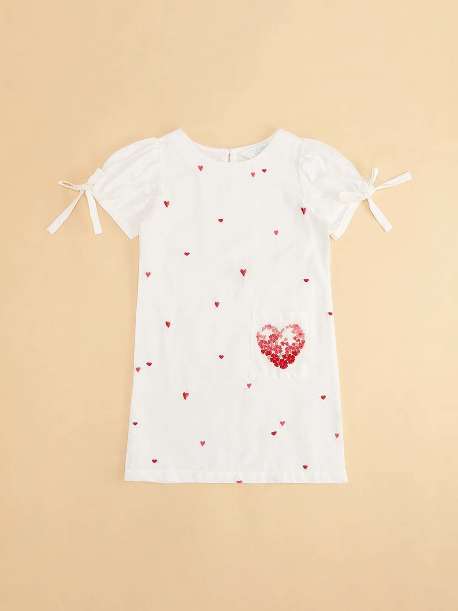 Akkriti by Pantaloons Kids White Embroidered Dress