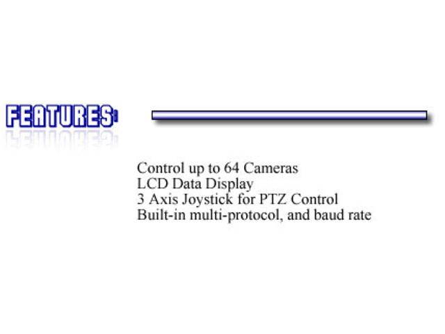 LCD Data Display 3 Axis Joystick for PTZ Control up to 64 Cameras