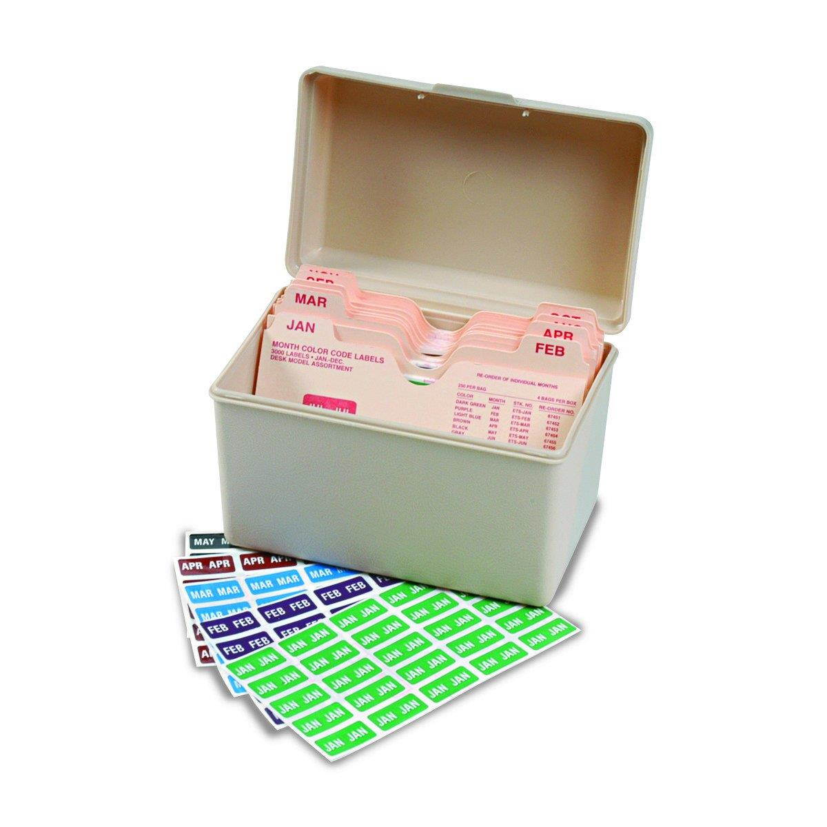 Smead ETS Color-Coded Month Label, Jan.-Dec, Label Sheet, Assorted Colors (67450)