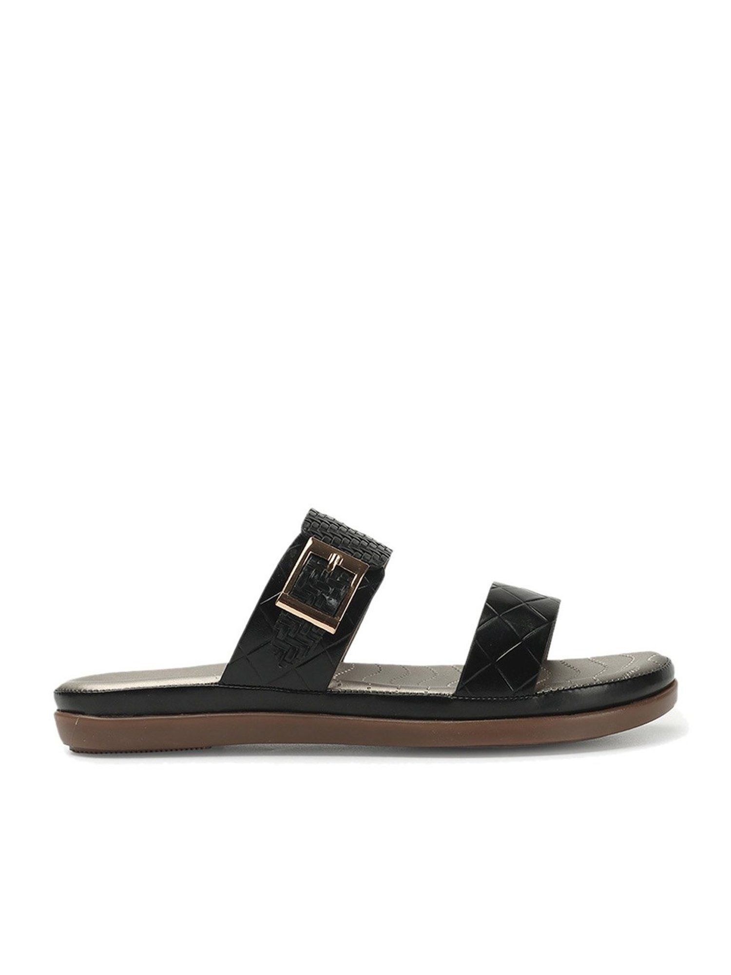 Iconics Women's Black Casual Sandals