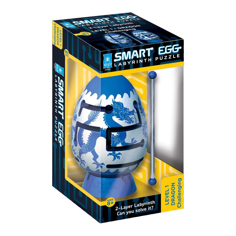 Smart Egg 2-Layer Labyrinth Puzzle - Blue Dragon: Challenging Brainteaser