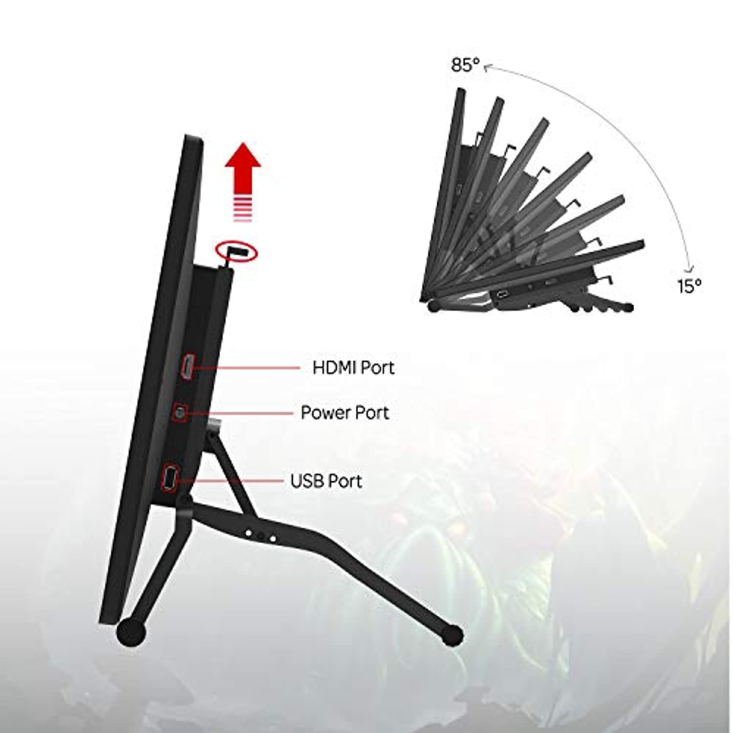 GAOMON PD2200-21.5 Inch Full Lamination Pen Display with 8 Touch Keys and Support &plusmn;60&deg; Tilt