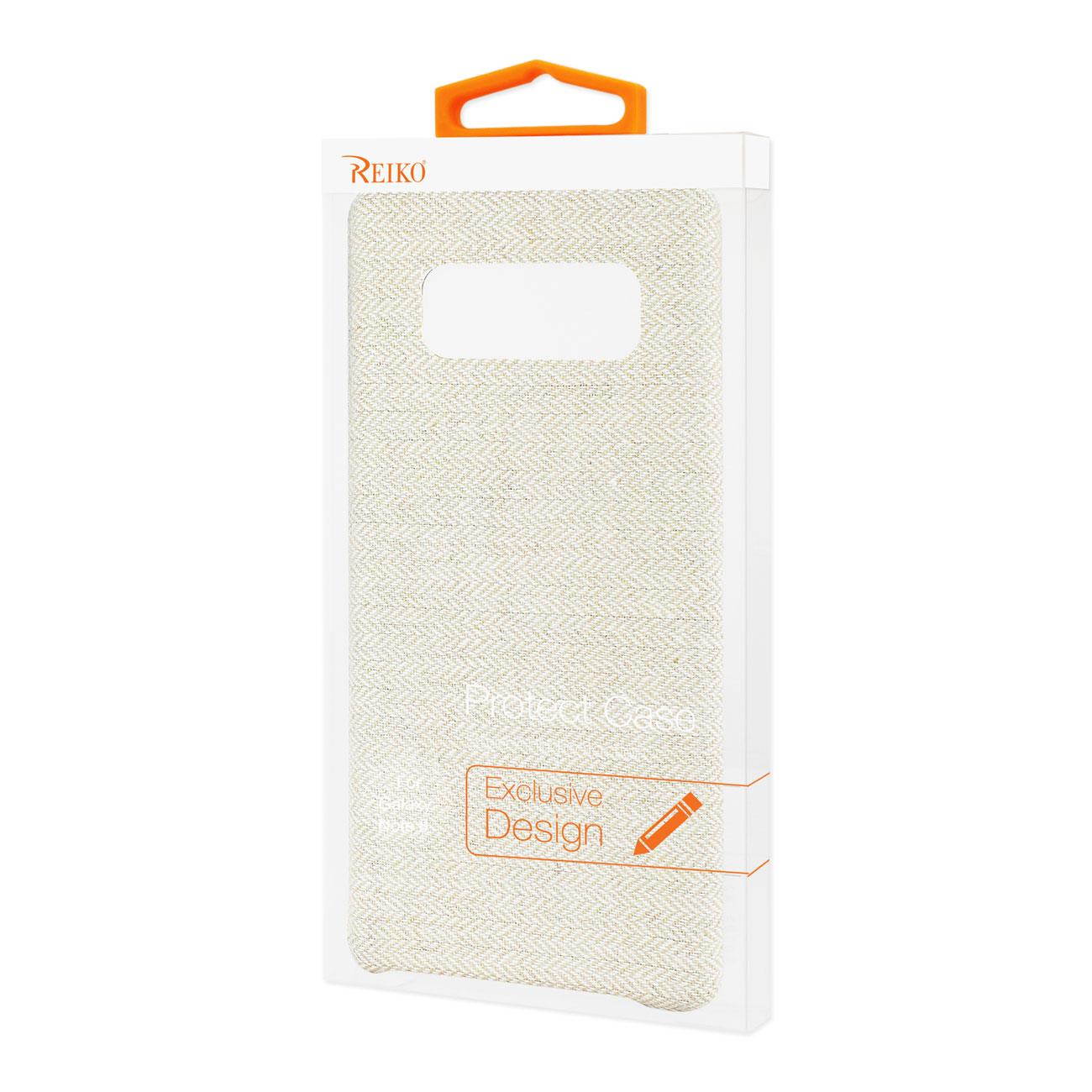 REIKO SAMSUNG GALAXY NOTE 8 HERRINGBONE FABRIC IN BEIGE