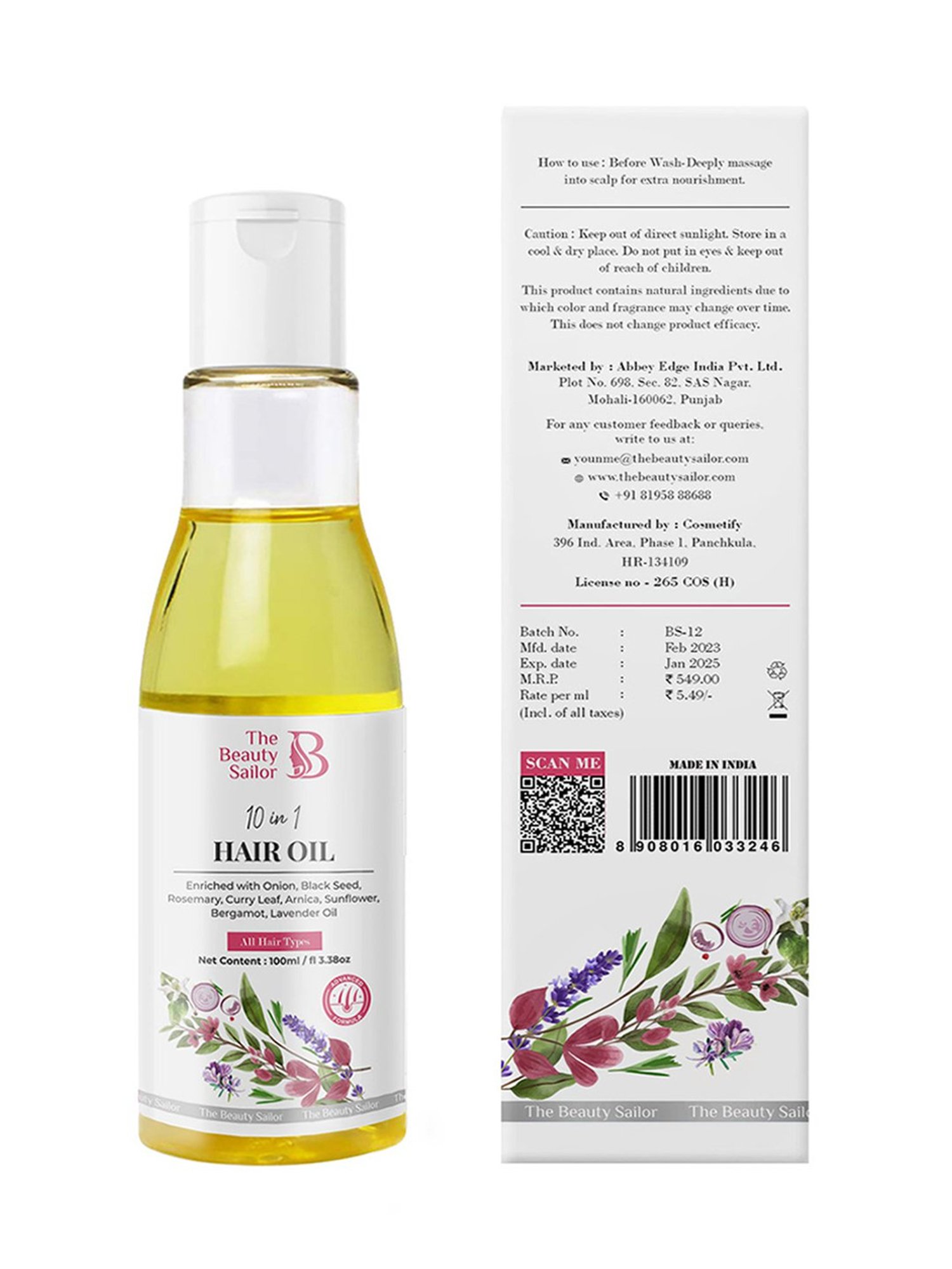 The Beauty Sailor 10 in 1 Hair Oil - 100 ml