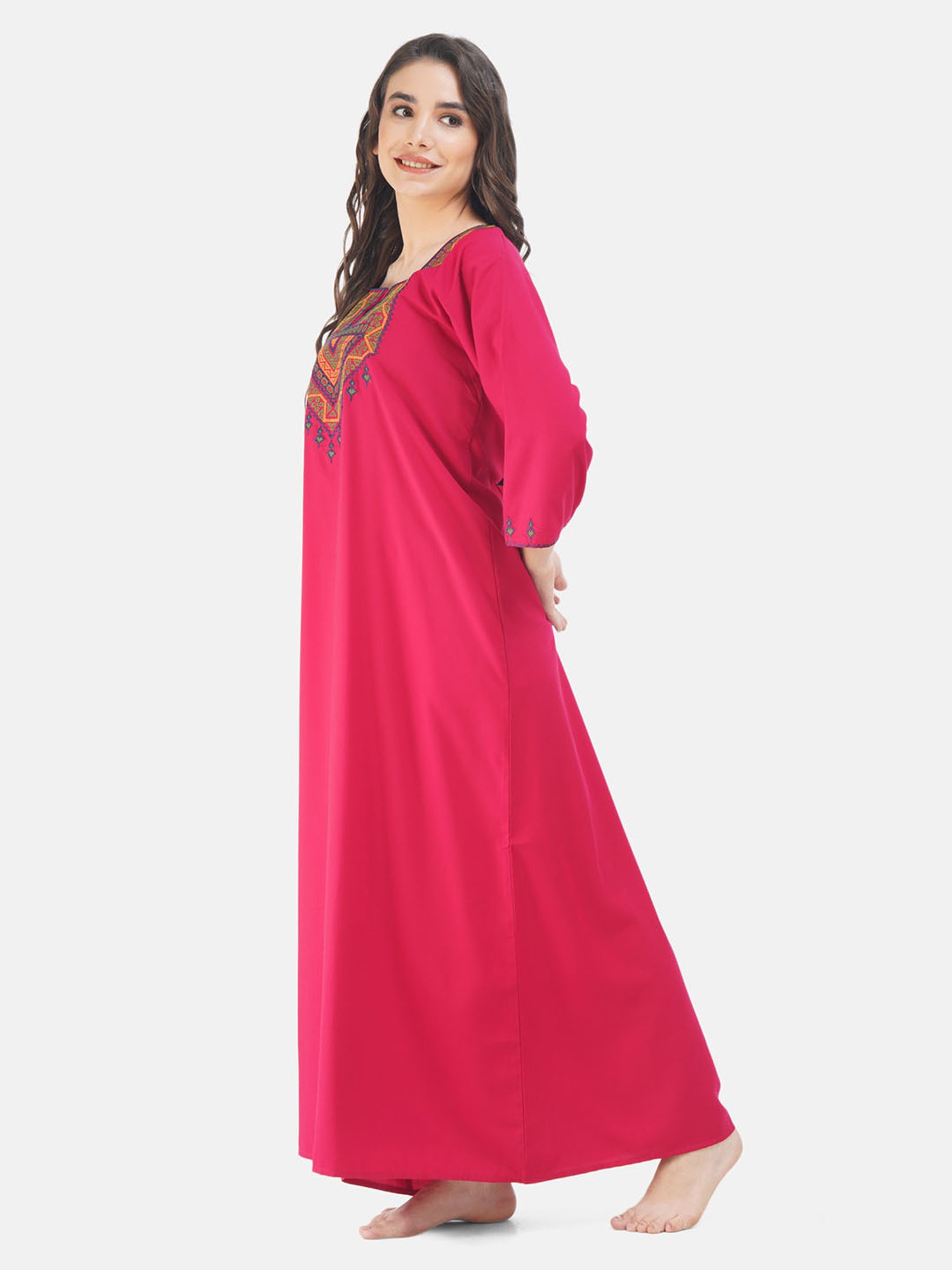 KOI SLEEPWEAR Pink Embroidered Nighty