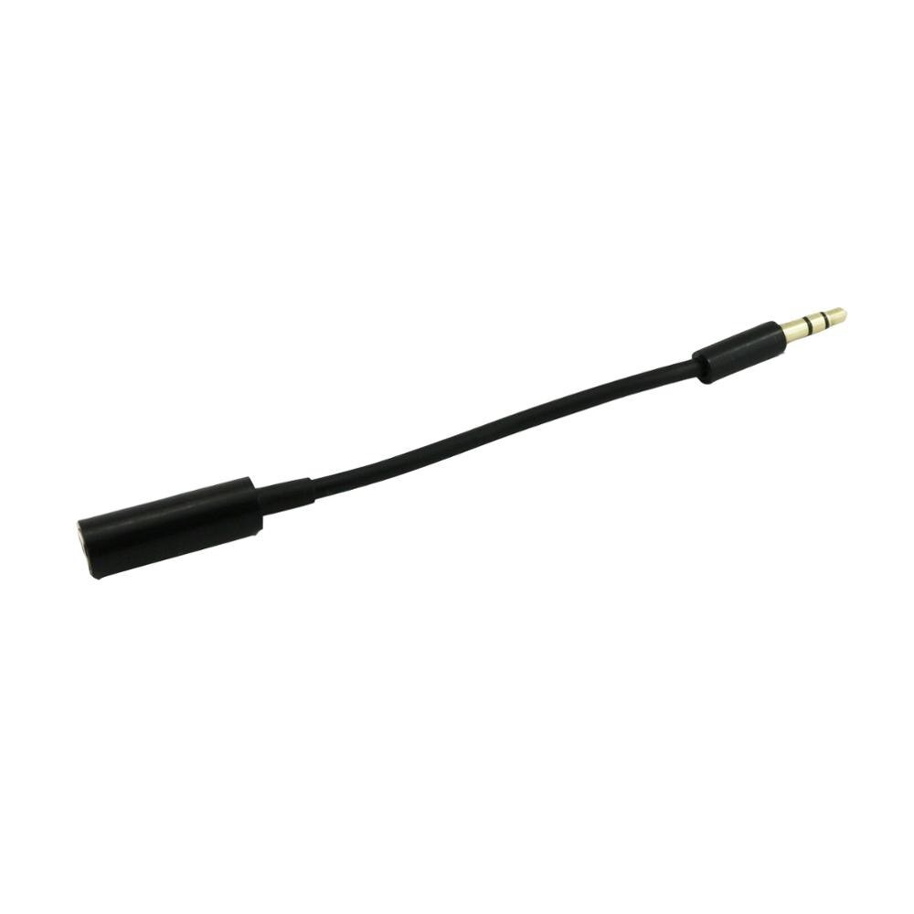 3.5mm 1/8" 3pole TRS Stereo Male To 3.5mm 3pole Female Jack M/F Extension Adapter Short Audio Cable 15cm Black (1pcs)