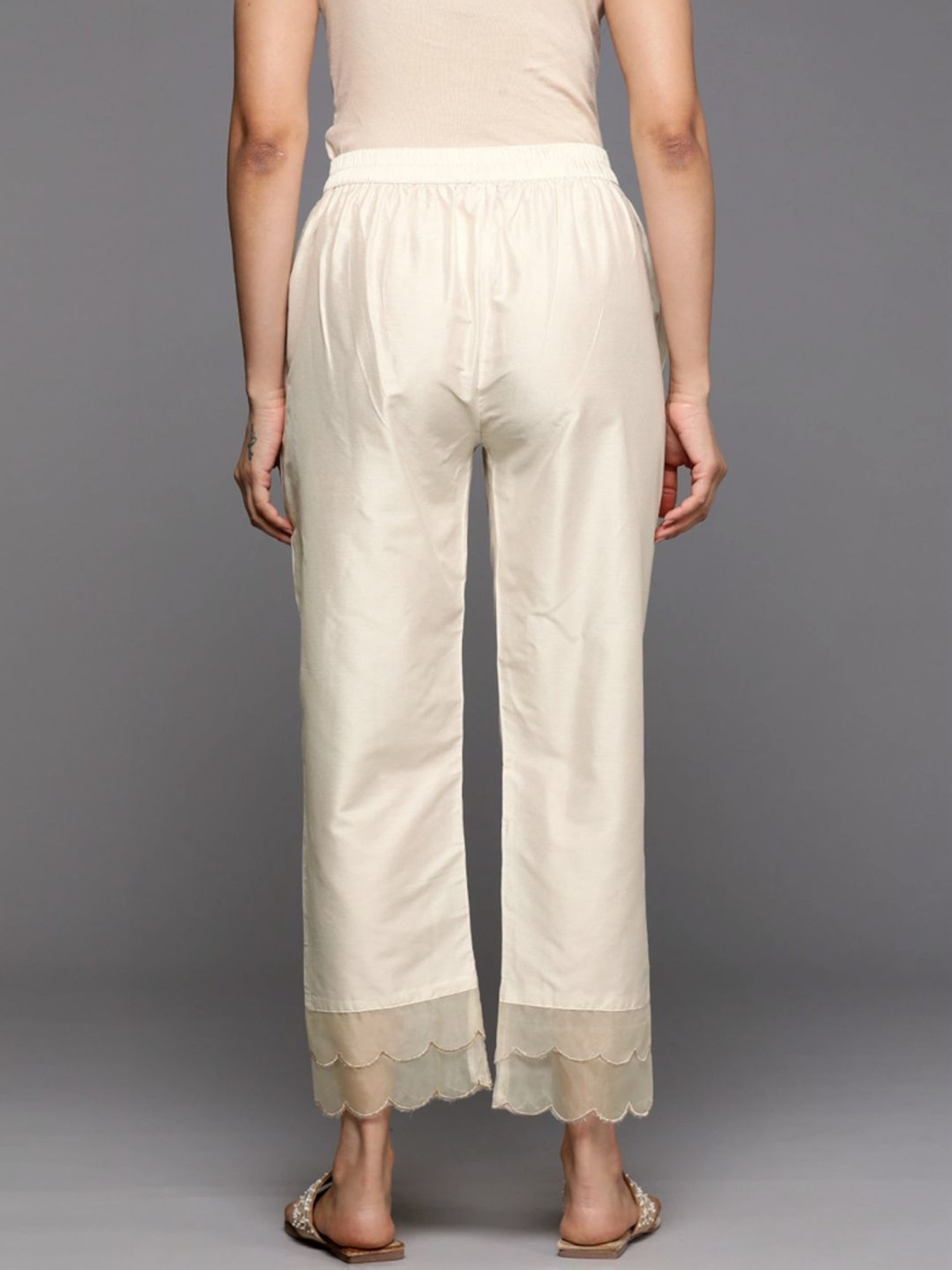 Castle Black Embroidered Palazzos