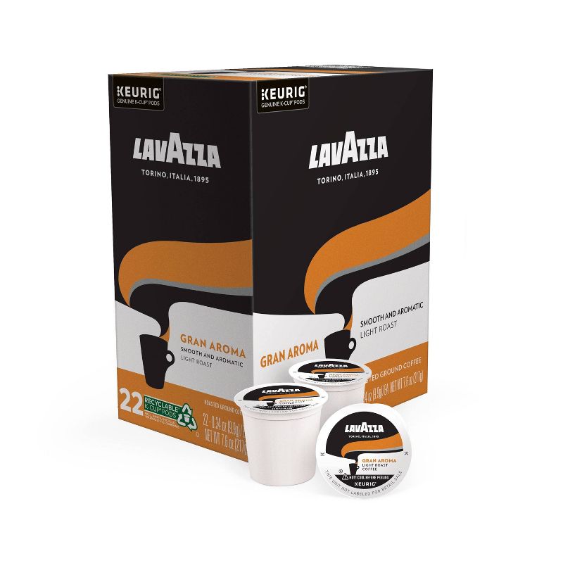 Lavazza Gran Aroma Medium Roast Coffee - Keurig K-Cups - 22ct
