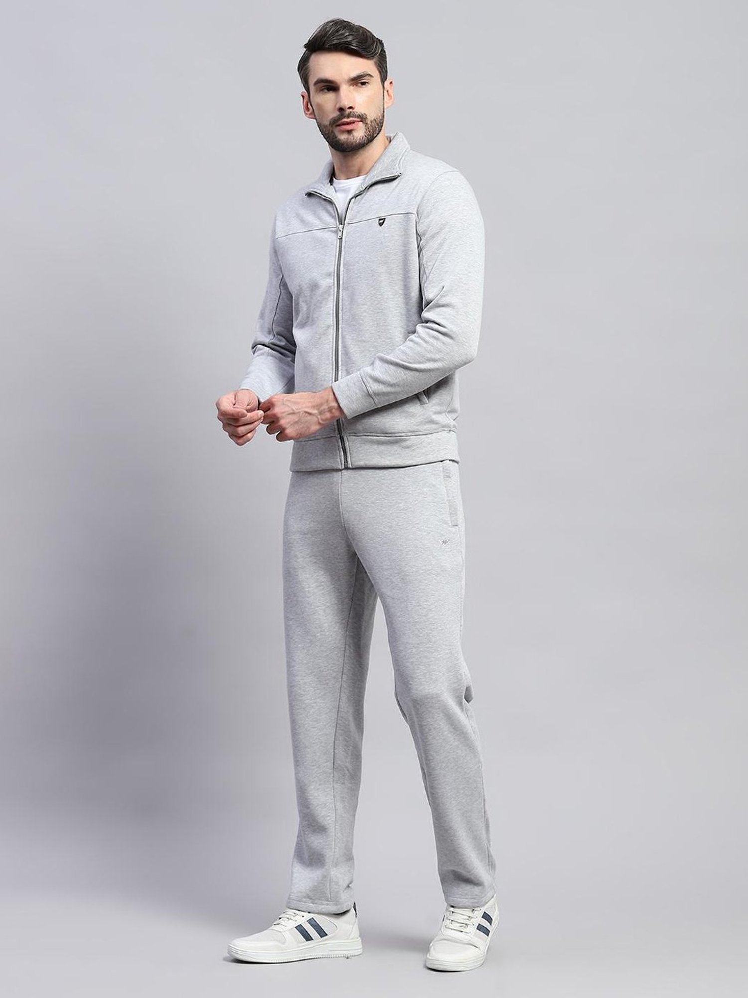 Vimal Jonney Light Mud Cotton Regular Fit Tracksuit