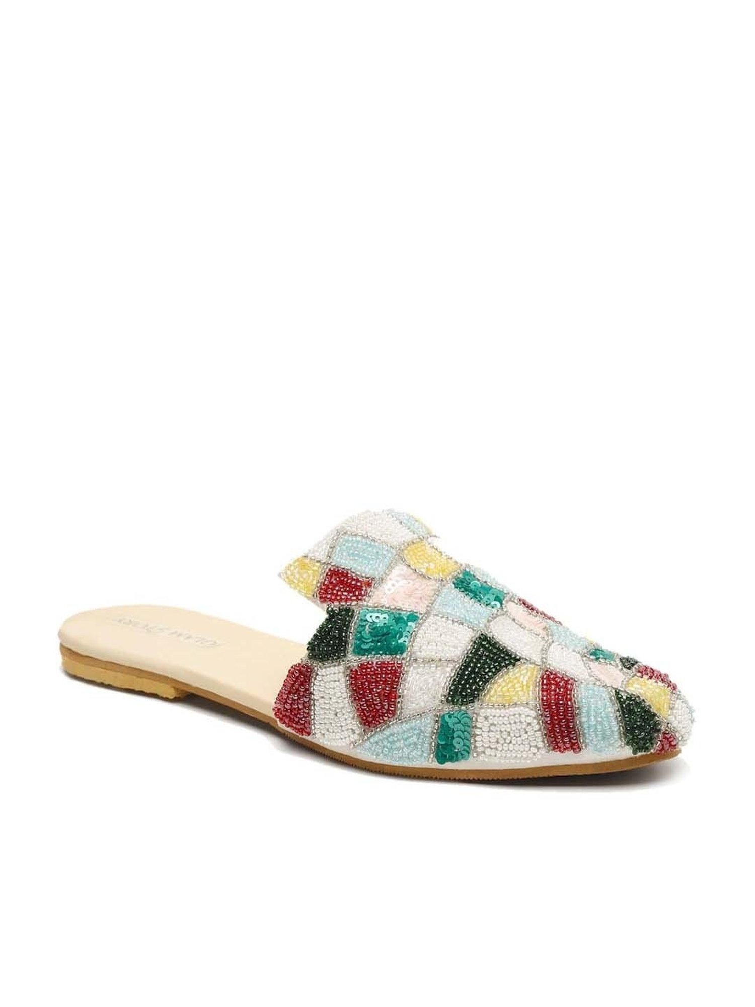 Glam Story Women's Multicolor Mule Shoes