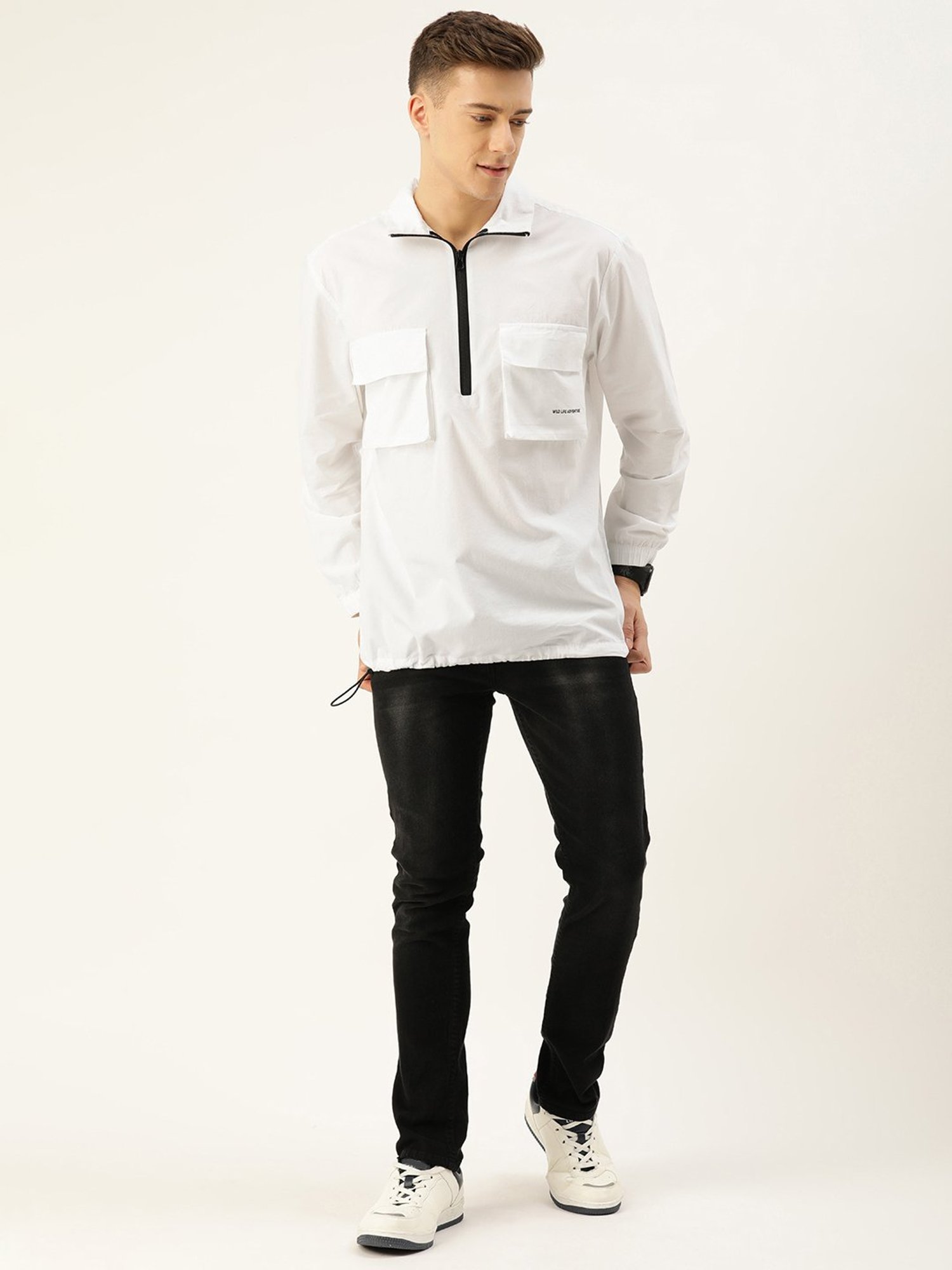 Bene Kleed White Relaxed Fit Cotton Shirt