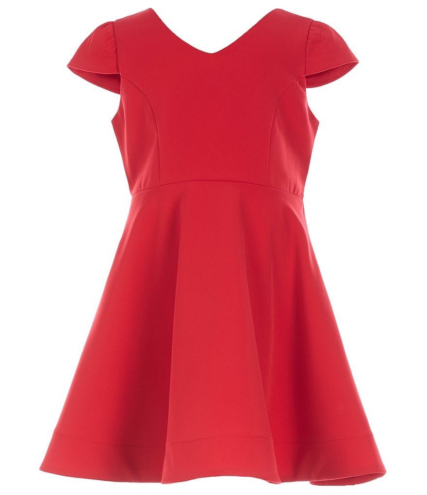 Tween Diva Little Girls 4-6X Bow-Back Fit-And-Flare Dress