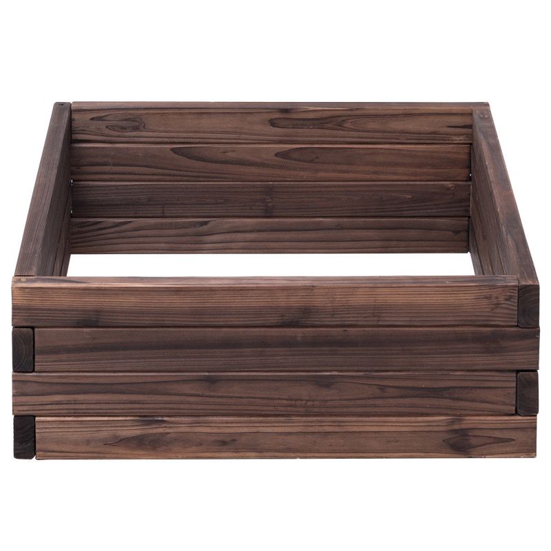 Costway Square Raised Garden Bed Flower Vegetables Seeds Planter Kit Elevated Box