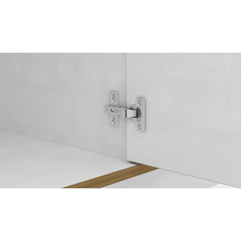 66" Boston TV Stand White/Light Brown - Chique