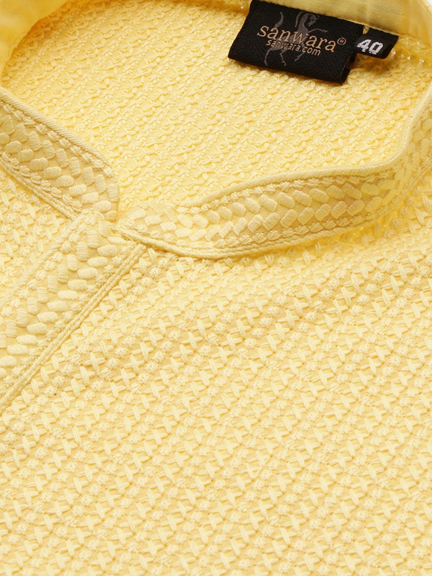 Manthan Red Full Sleeves Solid Kurta