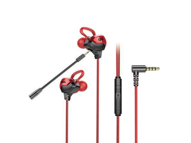 Lpyoo Gaming Earbuds with Microphone Noise Isolating in-Ear E-Sport Wired Earbud Pure Sound and Powerful Bass, Earphones Headset with Mic and Volume Control for Mac, PC, Mobile Phone with 3.5mm