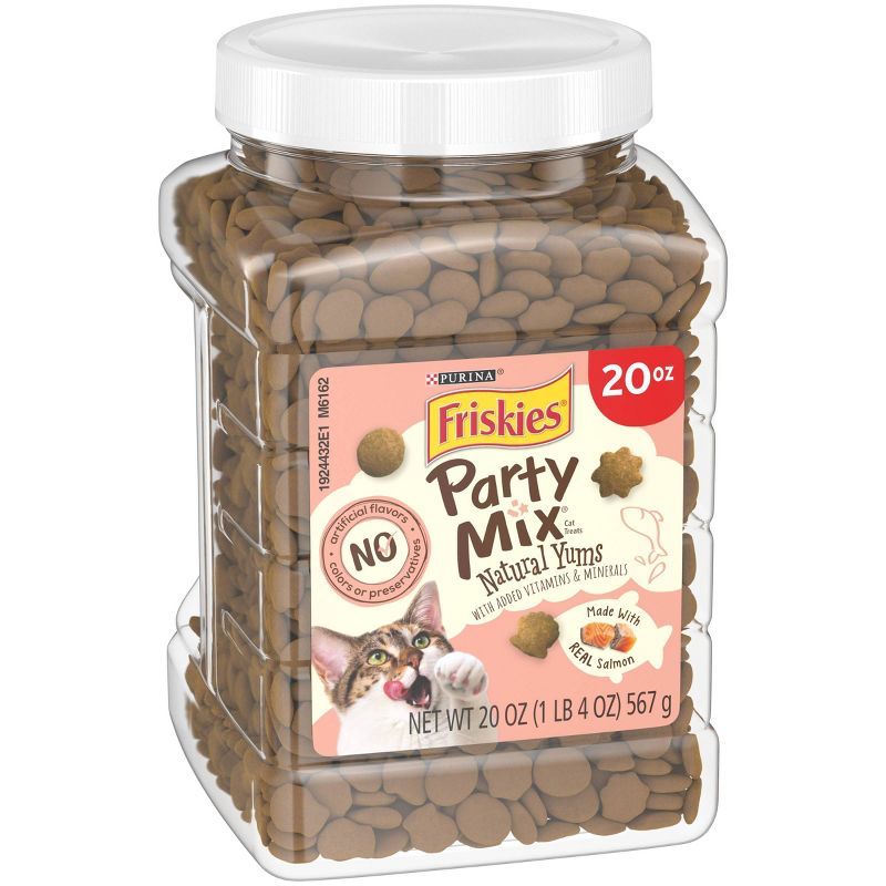 Purina Friskies Party Mix Salmon Natural Yums Crunchy Cat Treats - 6oz