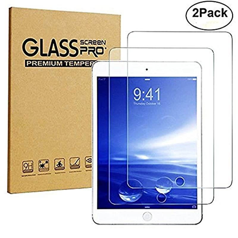 iPad Mini Screen Protector, [2-Pack]  2.5D Curved Edge HD Premium iPad mini 2/3 Tempered Glass Screen Protector Crystal Clear 9H 0.26mm Anti-Scratch Shatterproof Bubble-free Screen Film
