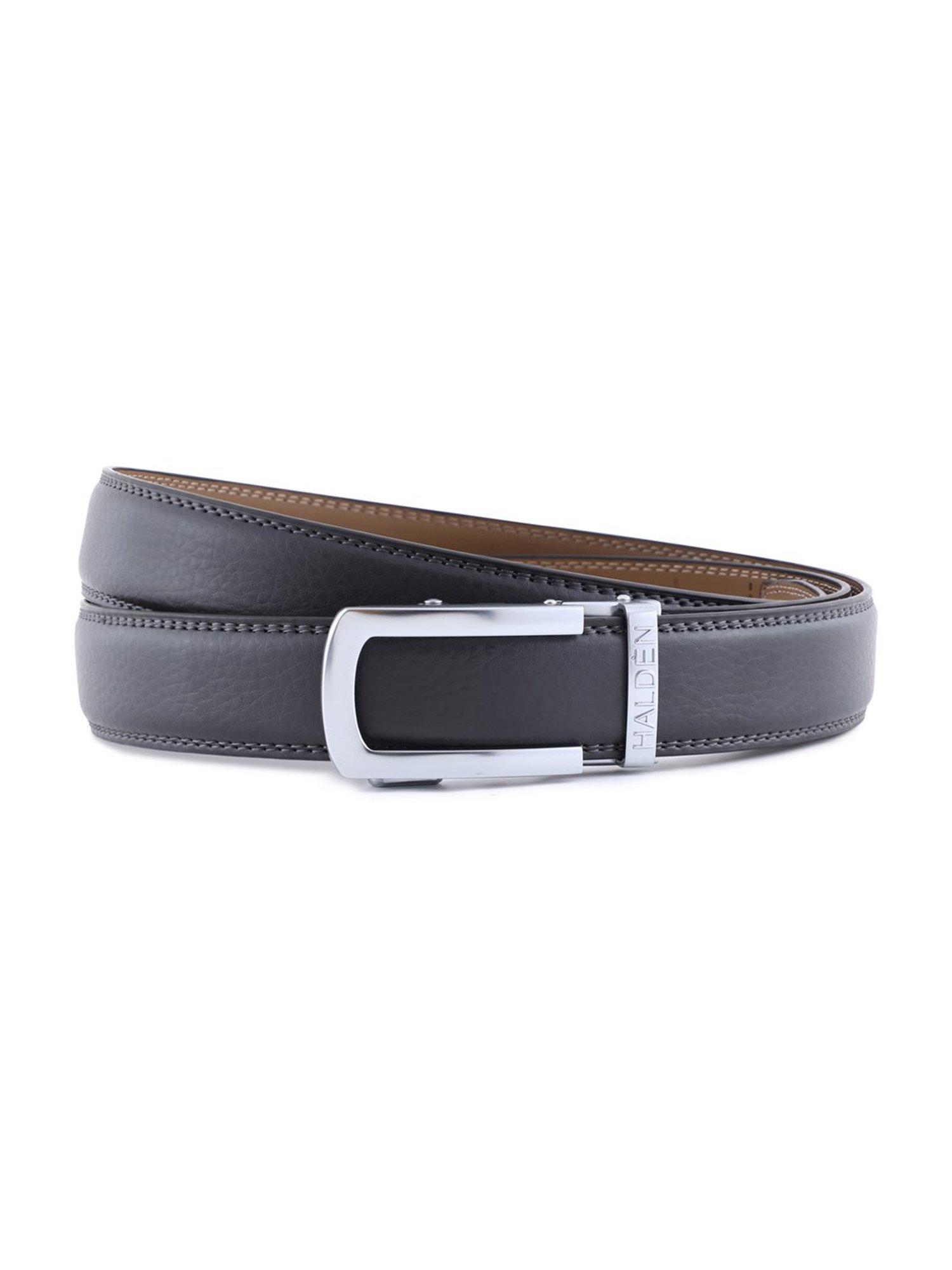 Halden Grey Falcon Formal Belt With Classic Silver Matt Buckle