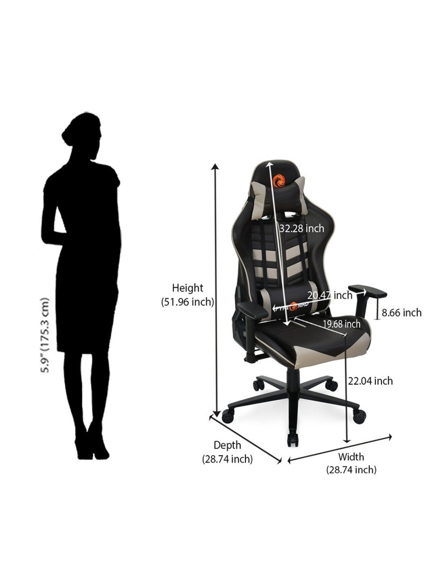 Nilkamal Razos Brown & Beige Leather Gaming Chair