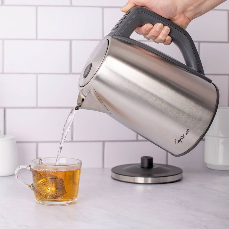Capresso 4 Temperature Electric Water Kettle H2O Steel PLUS - Stainless Steel 278.05