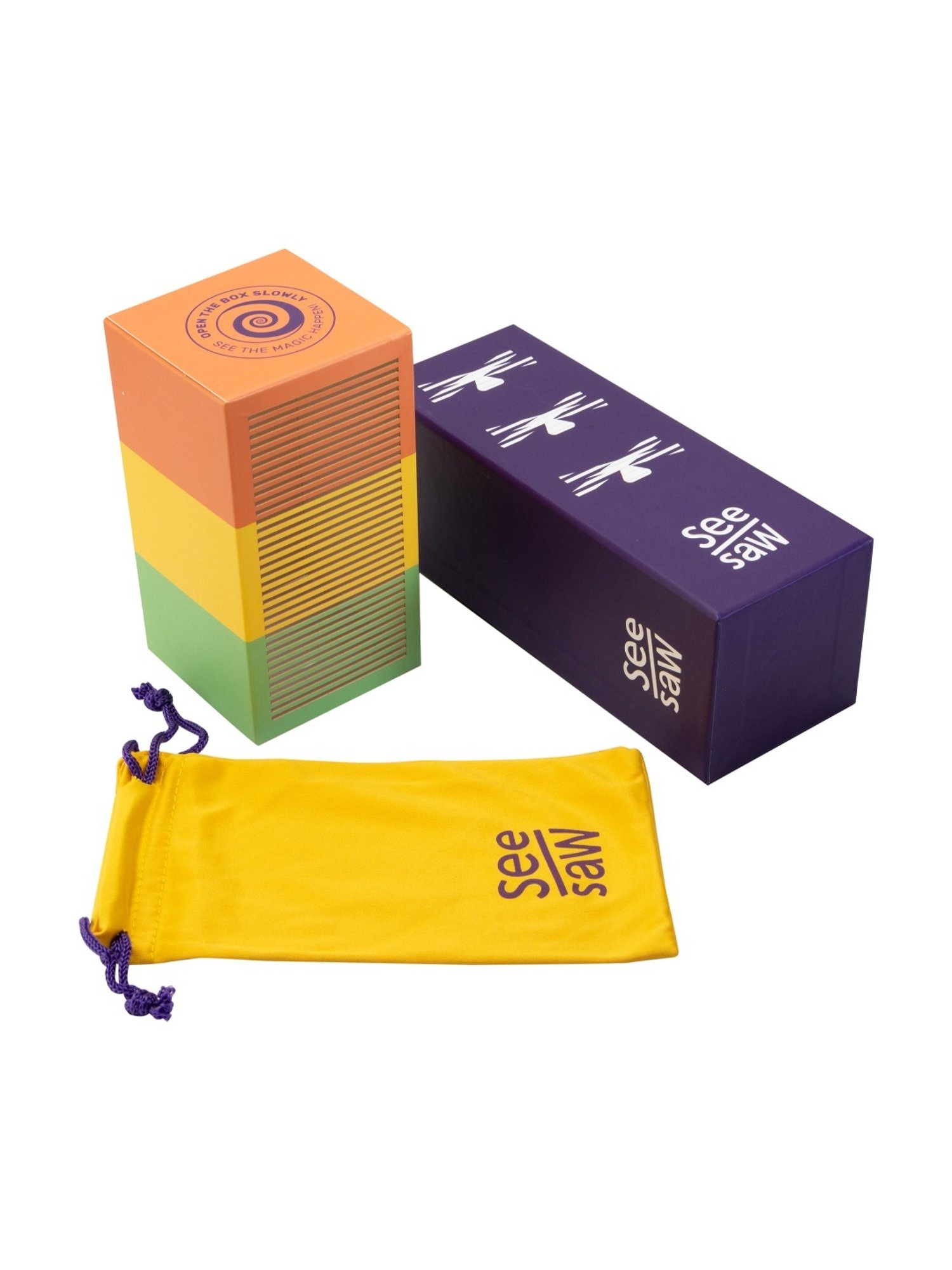 SeeSaw Black Round Unisex Sunglasses