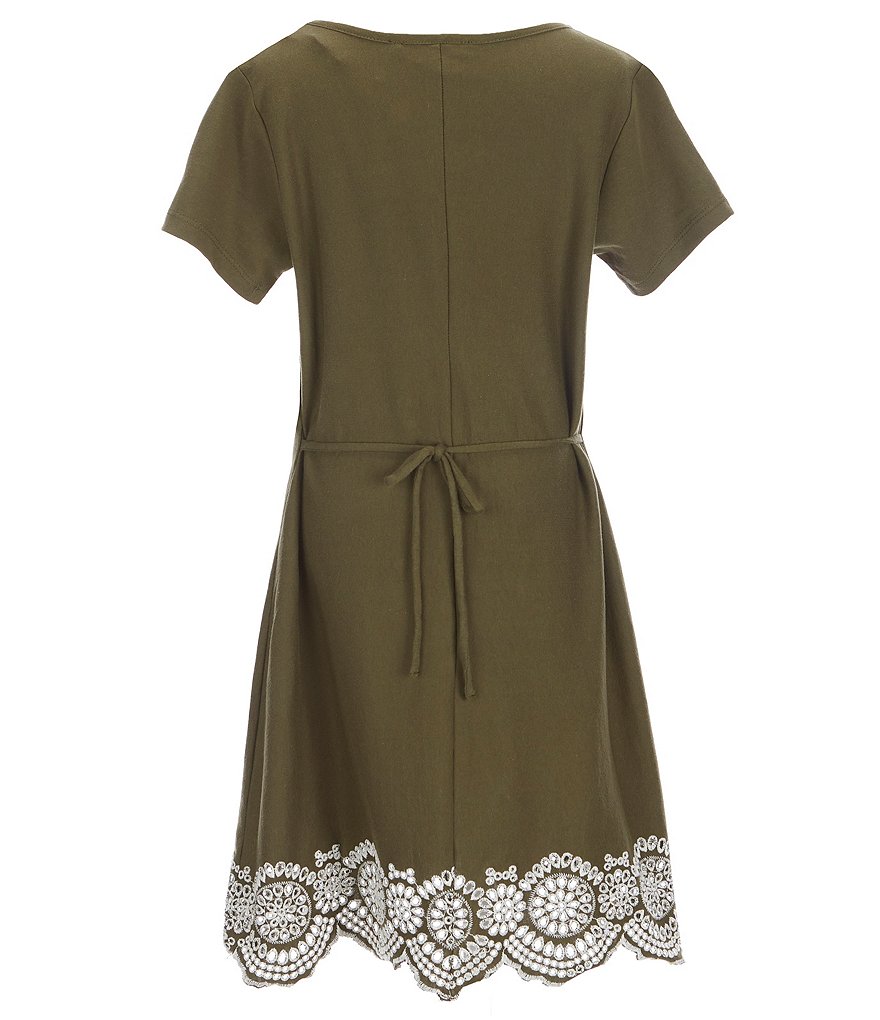 Xtraordinary Big Girls 7-16 Crochet-Hem A-Line Dress