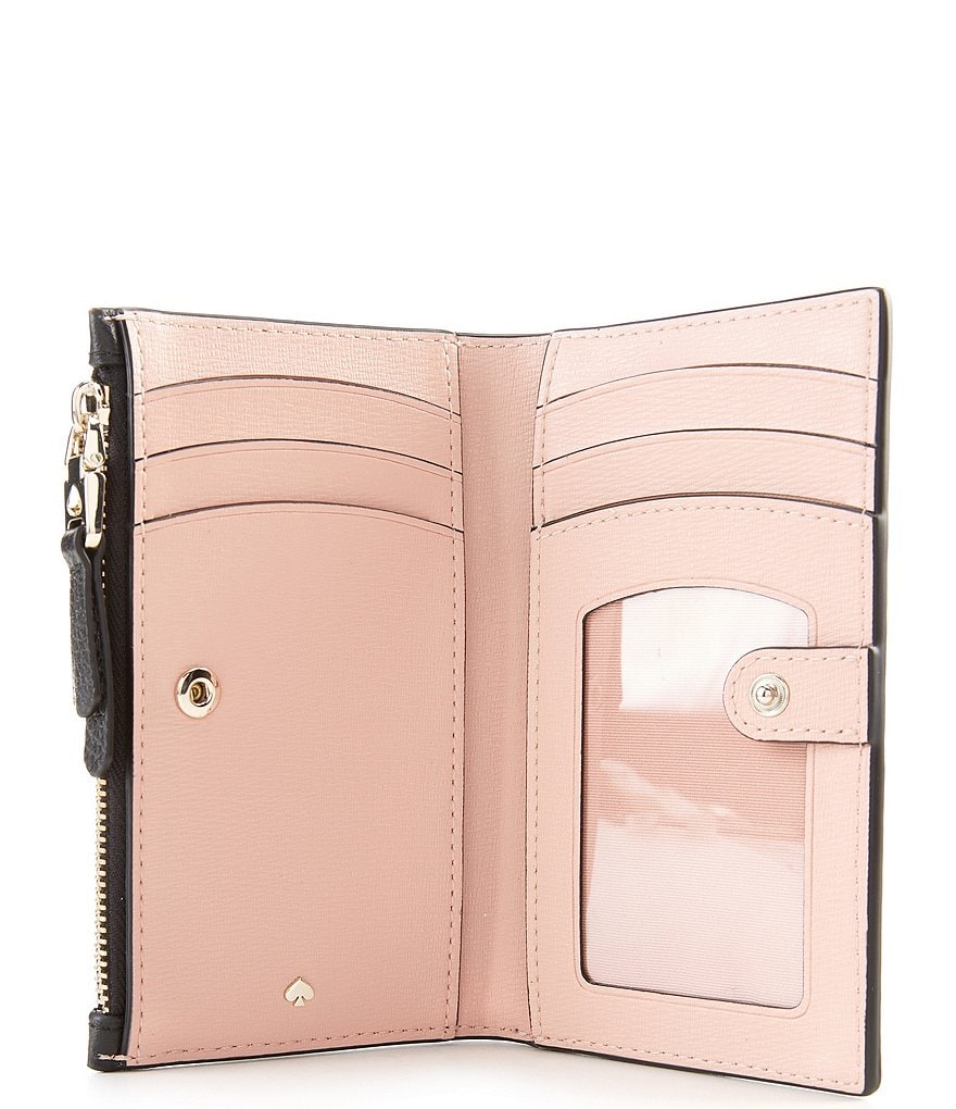 kate spade new york Roulette Pebble Leather Small Slim Bi-Fold Wallet